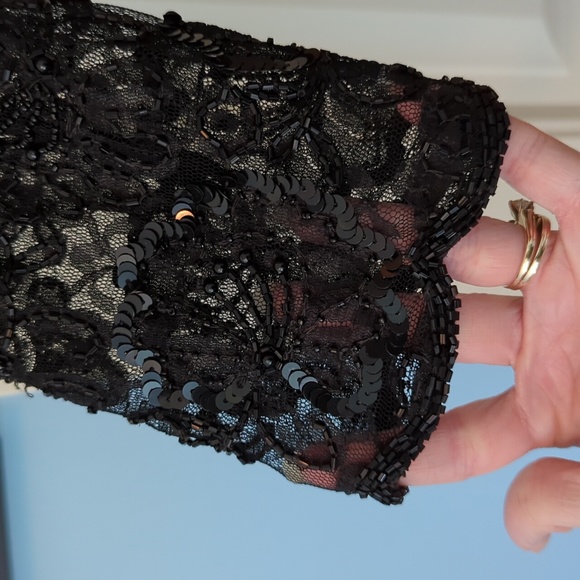 Vintage Stenay Sequined "Little Black Dress" with Cardigan - Picture 10 of 16